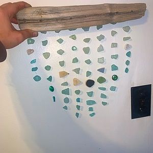 Beach glass wind chime